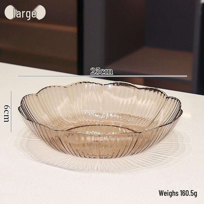 Wutuo Elegant Gold-Rimmed White Fruit Bowl