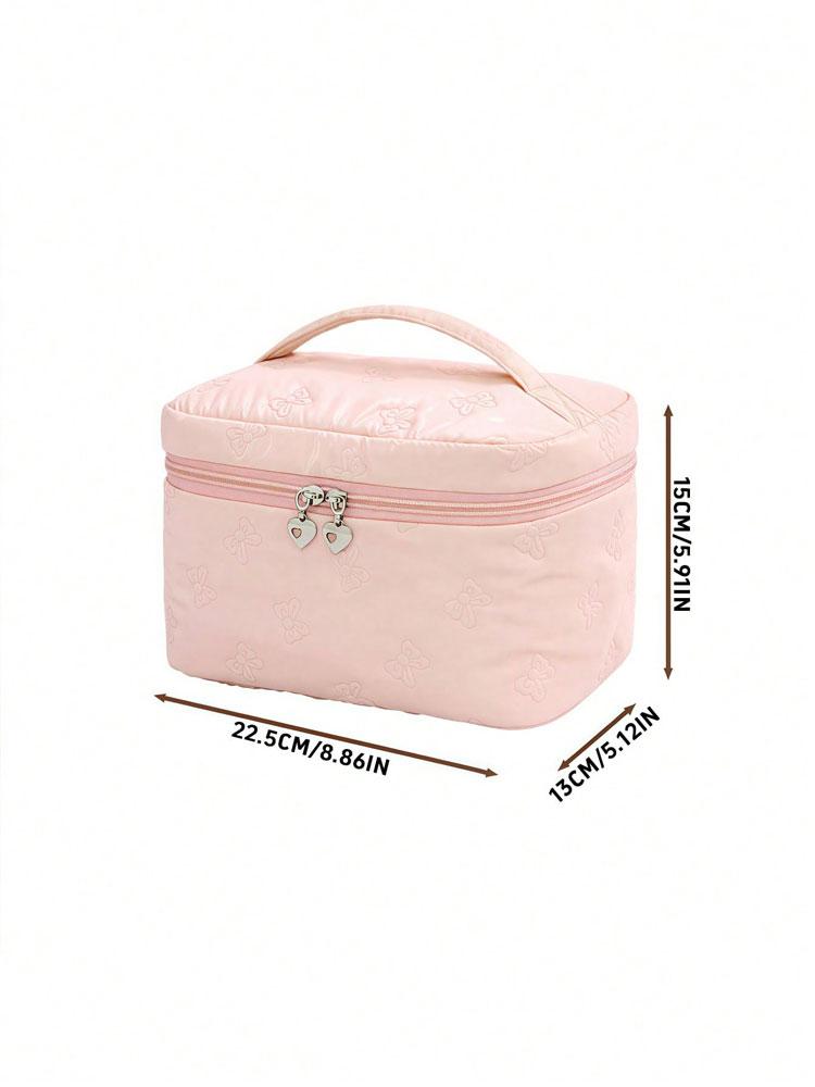 1PC New Bow Makeup Bag, Large-capacity Lipstick and Skincare Product Storage Bag, Business Trip and Travel Toiletry Bag