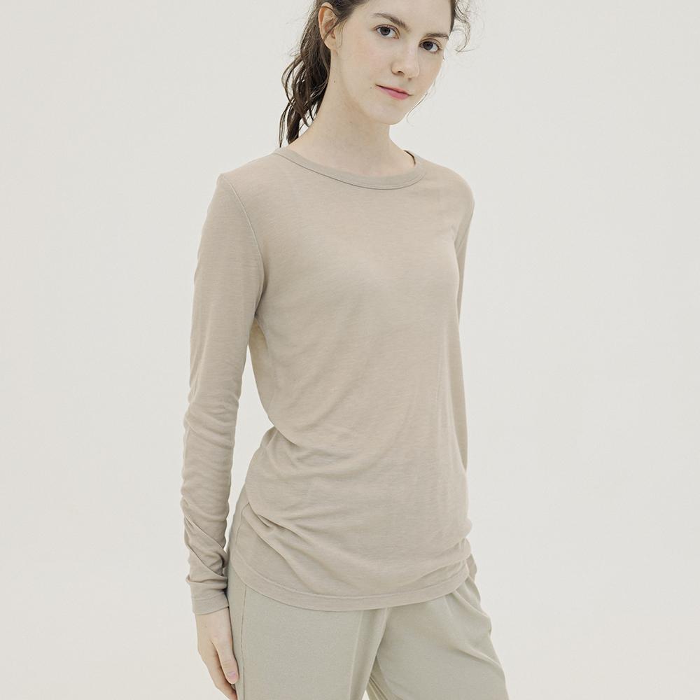 CHIQUITA Mild Long T-Shirt Beige 250709Be