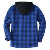 Men's Plaid Shirt Hooded Zipper Button Sweatshirt Men's Casual Fashion Sweatshirt
