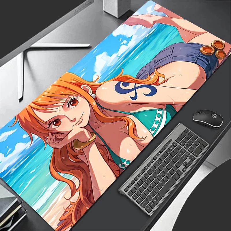 XXL Map Keyboard Rug Large PC Kawaii Gamer Cabinet Mouse Pad Laptop Japan Anime Mousepad O-one P-piece Nami Sexy Girl Desk Mat