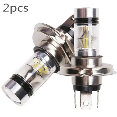 2Pcs Car LED Bulbs H4 8000K High/Low Beam Lights 20-LED Fog Lamp Driving DRL Bulb White Taillight Auto Brake Lightt