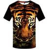 Mens T Shirt Fashion 3D Tiger Short Sleeve T-Shirt Casual Animal Pattern Tee For Outdoor Party Women Y2k t-shirts Kids Tshirt