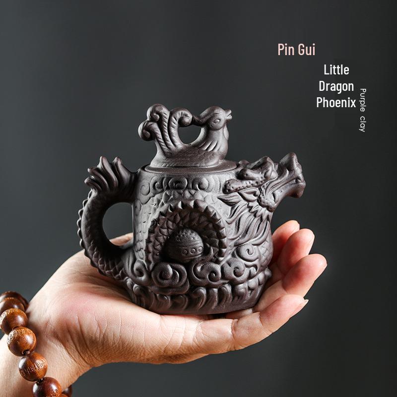 Small Capacity Yixing Xishi Pot: Handmade Purple Clay Teapot with Filter - Antique Style Kung Fu Tea Set
