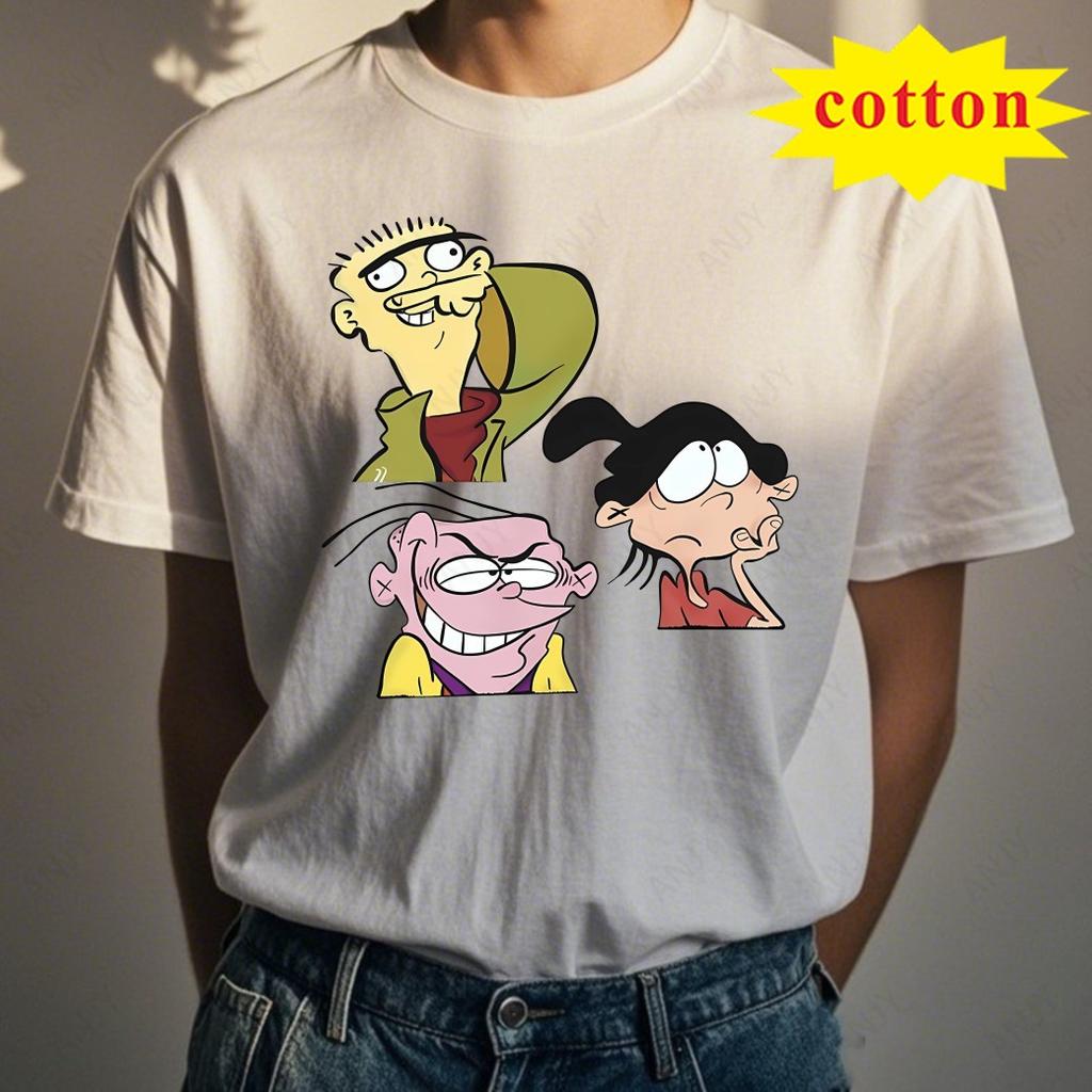 Ed Ed N Eddy Unisex bedrucktes T-Shirt Modisches lässiges und bequemes kurzärmeliges Oberteil aus reiner Baumwolle
