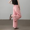 Demana Women's Soft Cotton Pleated Straight-Leg Cropped Pants