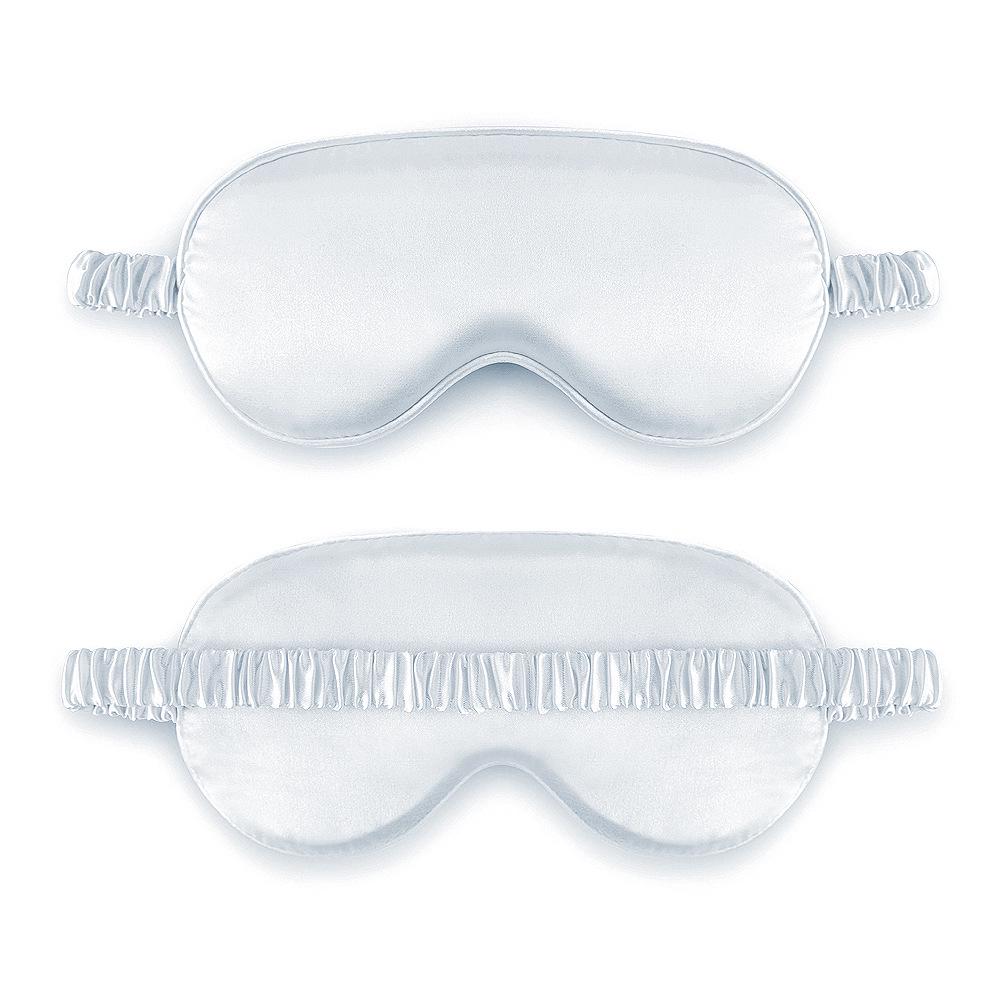 Double-Sided Imitation Silk Sleep Eye Mask with Printed Logo & Elastic Band - Breathable & Light-Blocking