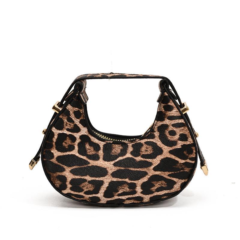 Fashionable Leopard Print Pattern Pu Satchel With Mobile Pocket For Casual Outings