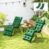 Set of Two 190 x 56cm Sun Lounger Cushions - Green