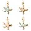 Colorful Oil Drop Starfish Pendant Charm for DIY Ocean Jewelry