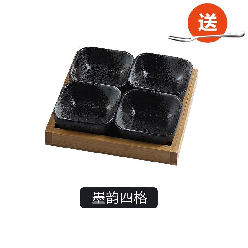 Kreativní keramická mřížková mísa na ovoce, talíř na svačinu, servírovací tác, japonská malá miska s podnosem, domácí stolní tác na sušené ovoce a svačiny