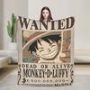 Luffy Anime  Velvet Throw Blanket Luffy  Blanket for Home Travel Lightweight Plush Thin Quilt,
