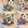 Creative Shell Leaf Brooch Pendant With Inlay For Women And Men