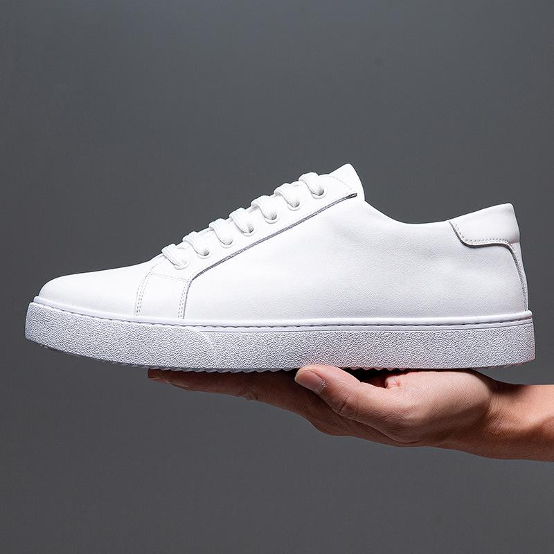 Extra large size men's shoes spring 2025 new trend board shoes British style color polishing casual shoes soft sole white shoes men