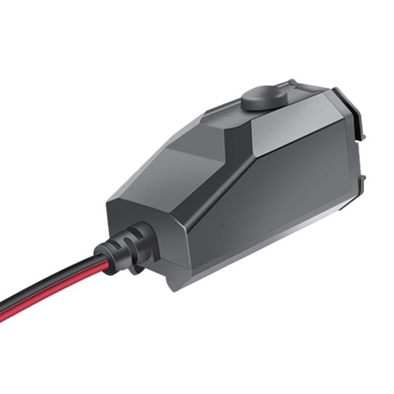 Motorcycle Power Socket Outlet with Covered Port, USB Charging Access and Direct Wire Cable for Device Use, Phone Maps, and Long Ride Travel