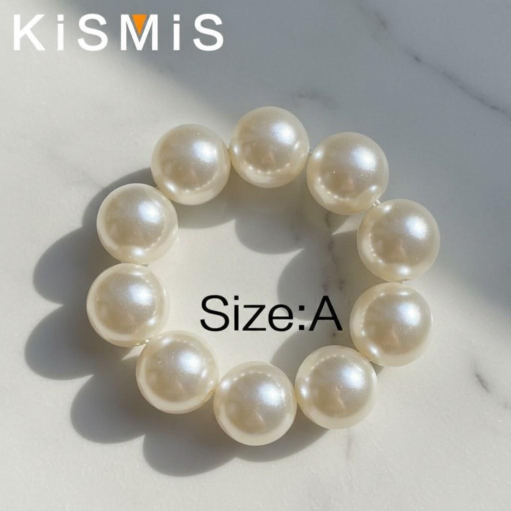 

Women Pearl Hair Rope Bracelet Hair Ring Ponytail Accessory Dual Use Big Pearl Fashion Hairband
