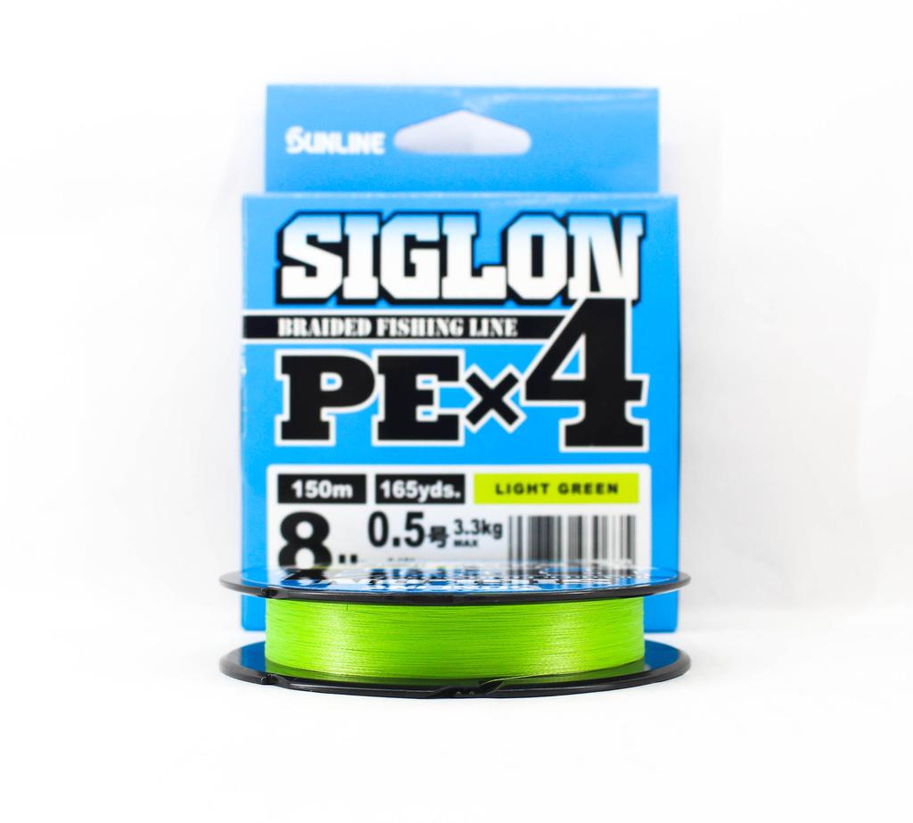Sunline Linia PE X4 Siglon 150M PE 0,5 8LB limonkowo-zielony (0635)