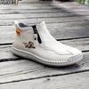 Martin boots women's 2 new spring white leather high-top women's shoes versatile short boots women's zipper