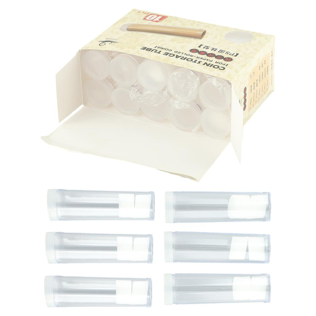 Coin Collection Box Plastic Protection 10 Pieces Clear
