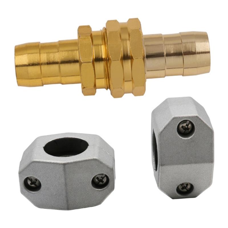

Garden Hose Repair Connector Aluminum Female and Male Hose End with Clamps Set Fit 5/8-Inch 3/4-Inch Garden Hose Fitting 1