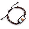 Religion Wood Rosary Bracelet For Men Square Colorful Jesus Virgin Mary Icons Charm Prayer Beads Chain Women Christian Jewelry