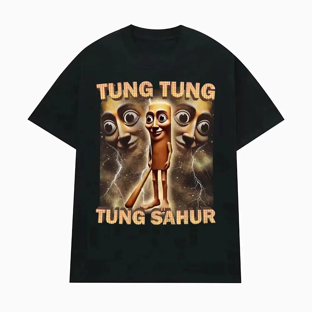 

Tung Tung Sahur Funny Baseball Bat Fans Due to T-shirt Men s Clothing Fashion Humorous Style T-shirt Summer O-neck Top T-shirt 4XL