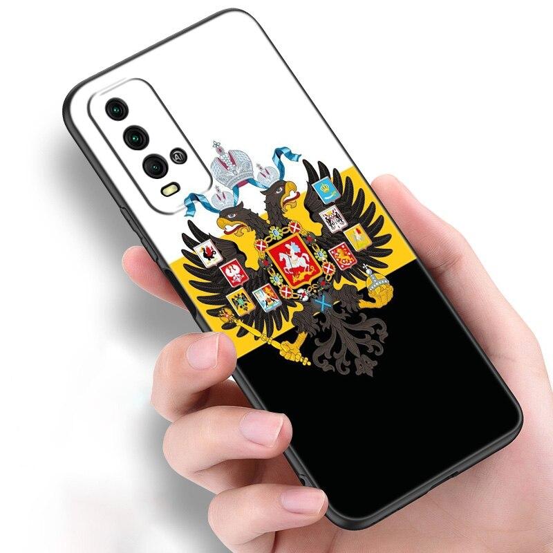 Russia Russian Flags Emblem Silicone Phone Case For Xiaomi Redmi Note 11 10 9 8 Pro 11T 10T 10S 9S 8T 9 9A 9C 9T Black Cover
