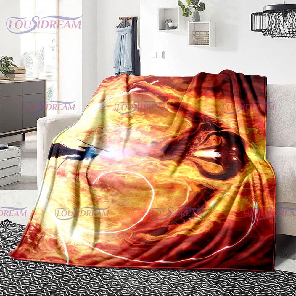 

Класичний фільм L-Lord of the R-Rings Pattern Фланелева ковдра для офісу Теплий і зручний диван Дорожня ковдра 100cm x 150cm