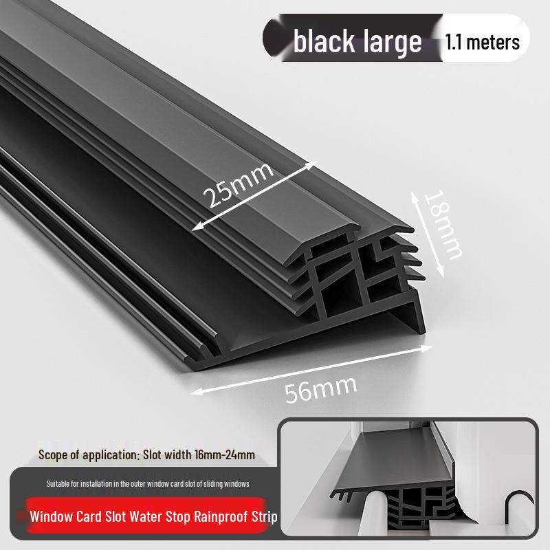 Aluminum Sliding Door Water Baffle Strip - Prevents Rain Backflow and Balcony Leakage