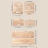 Threaded Construction Wall Mounted Shelves Wooden Material Arched Wall Shelves  Wall Decoration