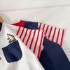Boys' Short Sleeve Cartoon Stripe T-shirt - 2026 Summer Cool Patchwork Design