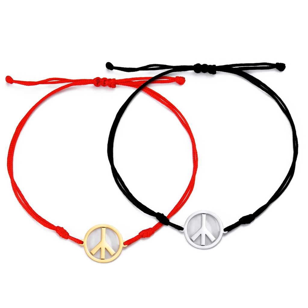 Dawapara Norse Runes Bracelet Elder Futhark Rune Charm Adjustable Rope Bracelet Stainless Steel Viking Jewelry