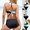 New soft bag chest cross thin shoulder straps sexy bikini summer beach color matching women's swimsuit