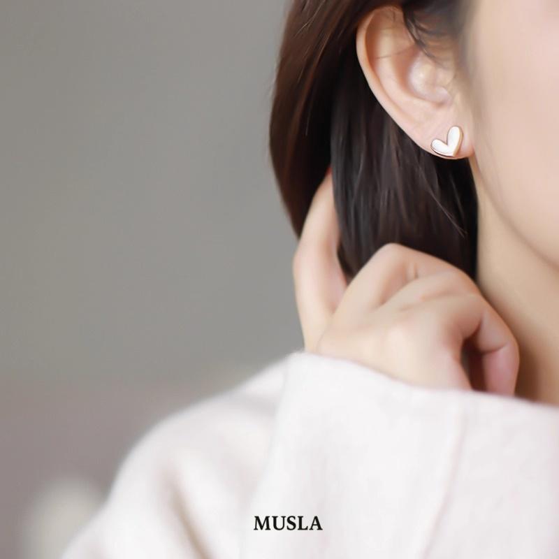 

Musla Design Ювелирные клипсы Модные серебряные простые серьги-пусеты для женщин Stud Earrings золотистый