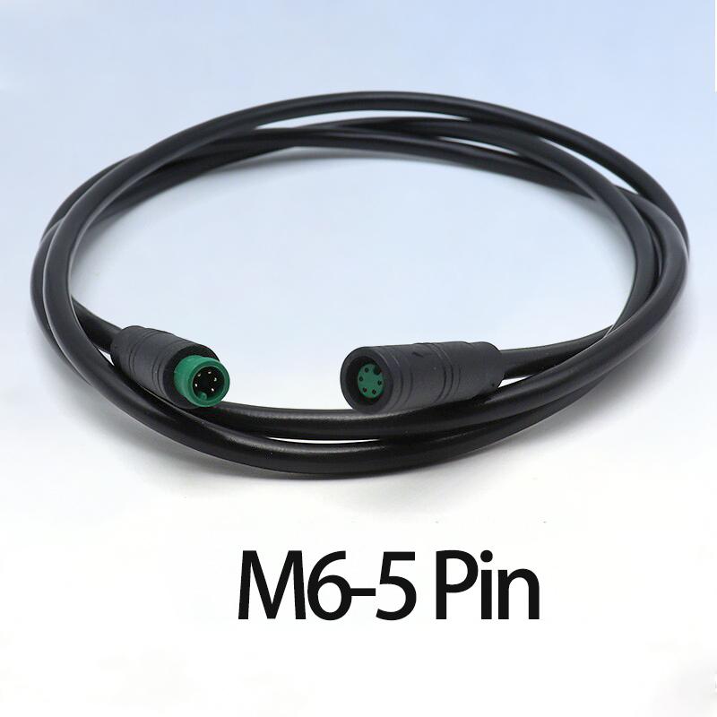 M6 M8 2 3 4 5 6 Pin Male to Female EbikeElectric Butt Cable Plug Connector Scooter Brake waterproof Signal Sensor cord 1 meterl