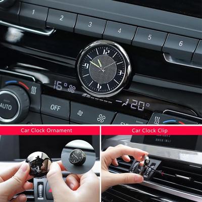 Car Clock Interior Ornaments Watch Air Condition Vents Outlet Clip Clock Mini Decoration Dashboard Time Display Auto Accessories