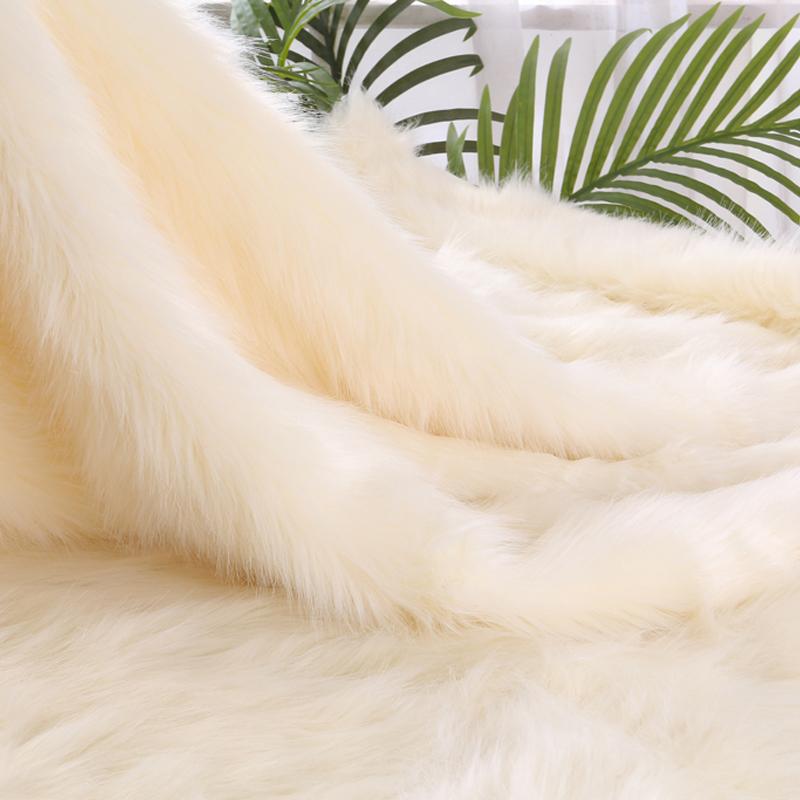 100*170cm Imitation Fox Fur Fabric 5cm Long Artificial Fur Plush Fabric For Diy Carpet Jewelry Phone Counter Cover Photo Props
