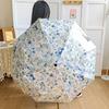 Japanese Floral Parasol Umbrella: Automatic, UV-Resistant, Cartoon Design for Rain or Shine