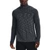 Under Armour Camiseta de Entrenamiento de Manga Larga con Media Cremallera de Color Mixto Sin Costuras para Hombre Tops Gris 1359875-012