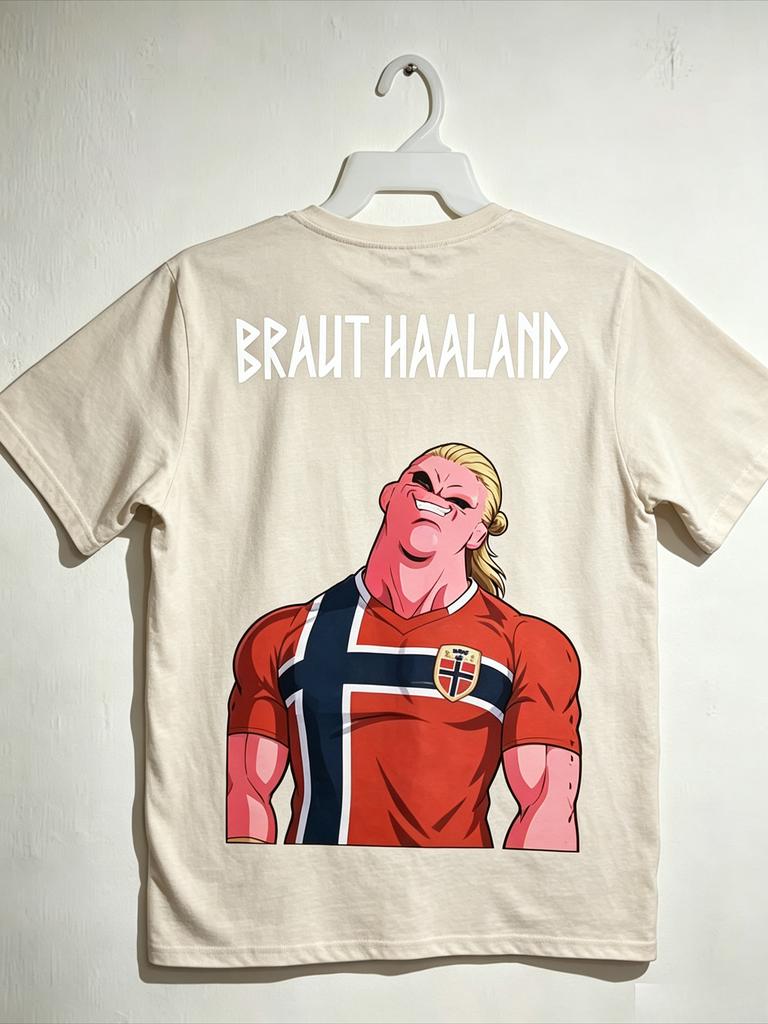 Erling Haaland Norway Funny Majin Buu Graphic T Shirt Men Football Soccer Cartoon Tee Unisex Streetwear Short Sleeve Tops