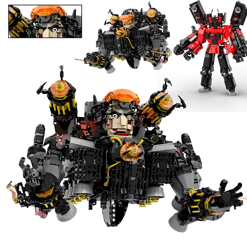 Skibid-i Toileted Giant Titan TVman Upgrade Speakerman Building Blocks, Figure Model Toys for Kids Boys Adult Easter Gifts