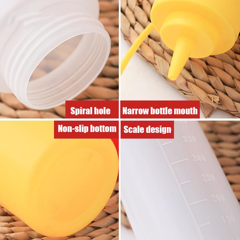 YOMDID Sauce Squeeze Bottle Condiment Squeeze Bottles For Ketchup Mayonnaise Mustard Olive Oil Sauce Bottle Kitchen Accessories