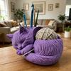 Garnschale für Häkler Katze zum Häkeln und Stricken, Niedlicher Halter Organizer Organizer, Stilvoller Minimalistischer Häkel Liebhaber Stricker Klein