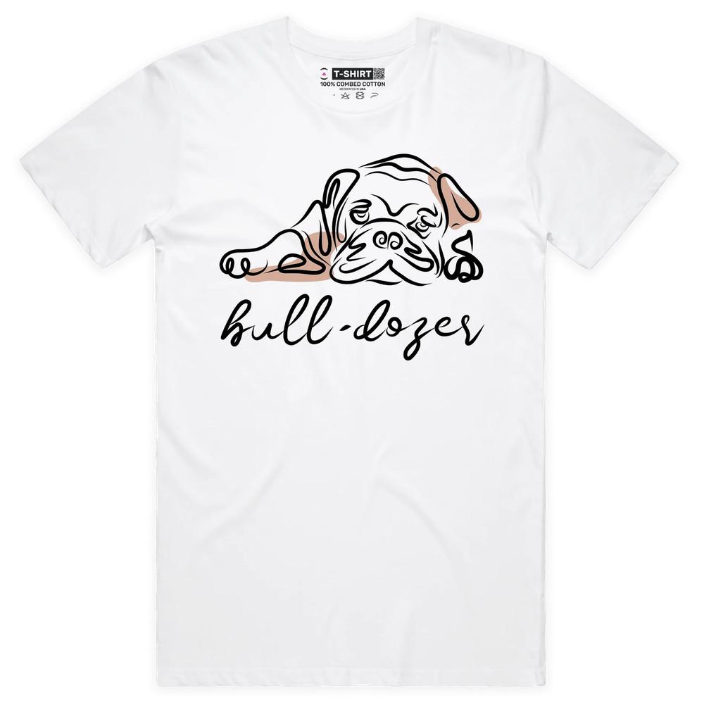 VOICEART Sleepy Bulldog Funny Animal T-Shirt with Premium Quality Graphic Design 4XL