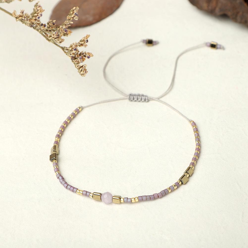 Trendy Deep Blue & Gold Rice Bead Pearl Hand Bracelet: Niche Design Women's Fashion Accessory