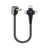 Dual Type-C Elbow PD100W Fast Charging Short Cable for Car & Power Bank