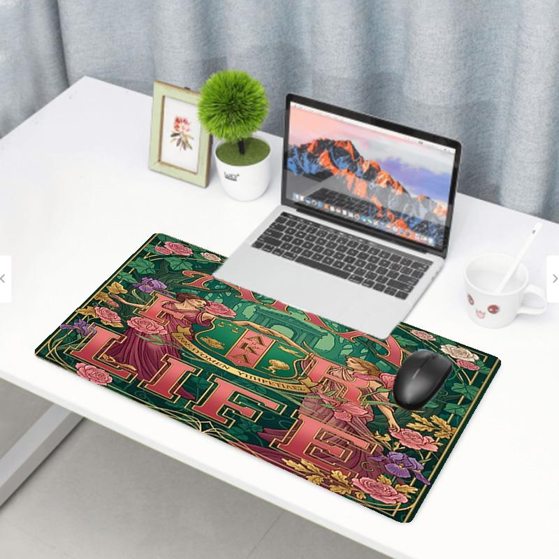 Alpha Kappa Alpha Print Mouse Pad, Anti‑Slip Desktop keyboard Mat, for PC Laptop Gaming Working Daily Use, Cool Festival Surprise Gift