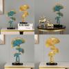 Elegant Resin Ginkgo Leaf Ornament For Home Office Entryway Tabletop Decoration