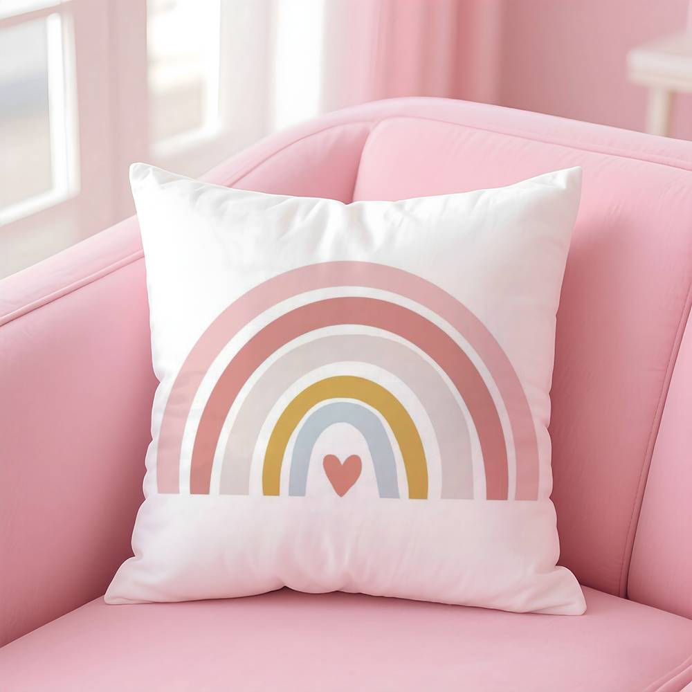 

Rainbow Print Pillow Case pattern printing pillowcase living room sofa cushion cover bedroom room decor 16x16Inch