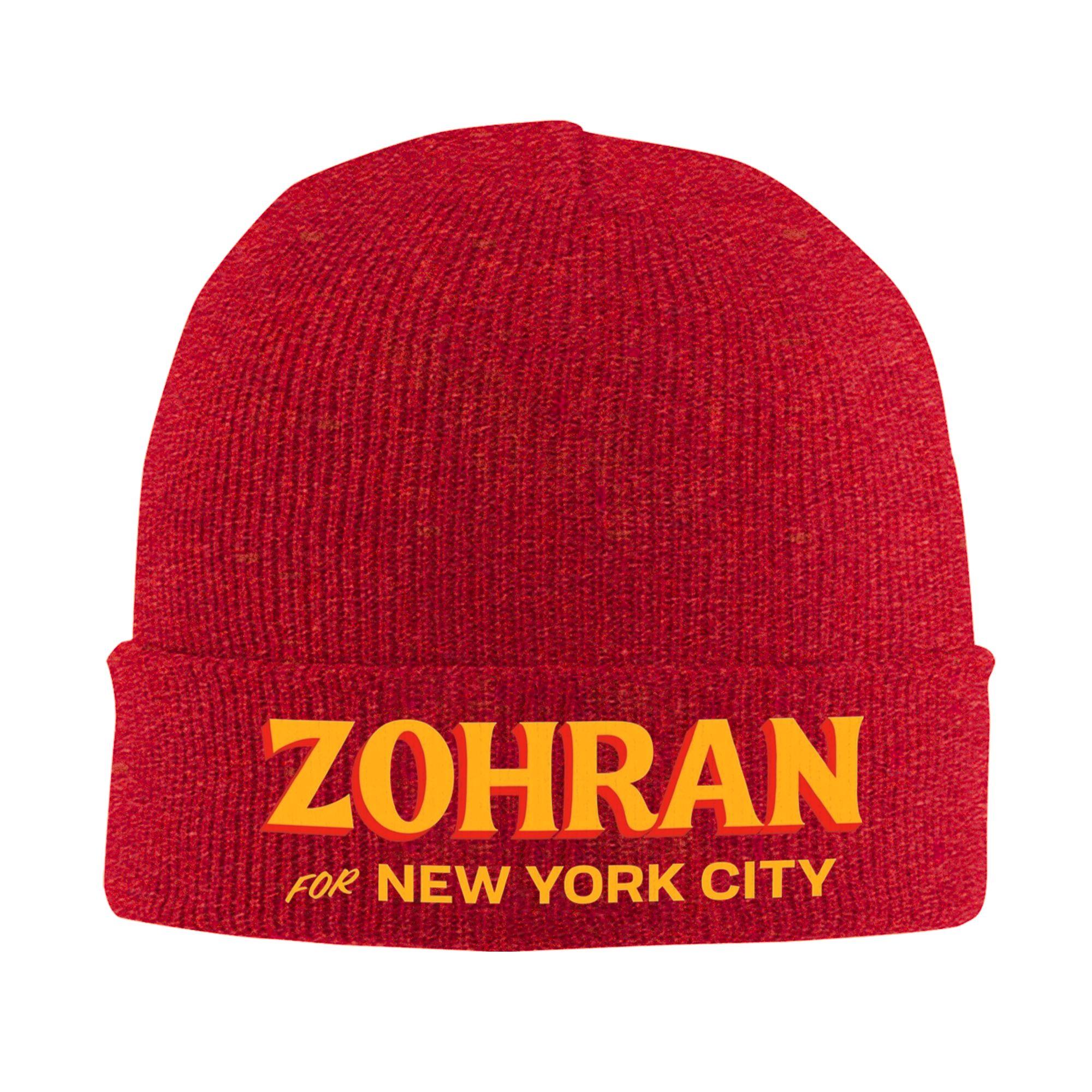Zohran for New York City Knit Skull Beanie For Women Unisex Warm Bonnet Knitting Hat One Size